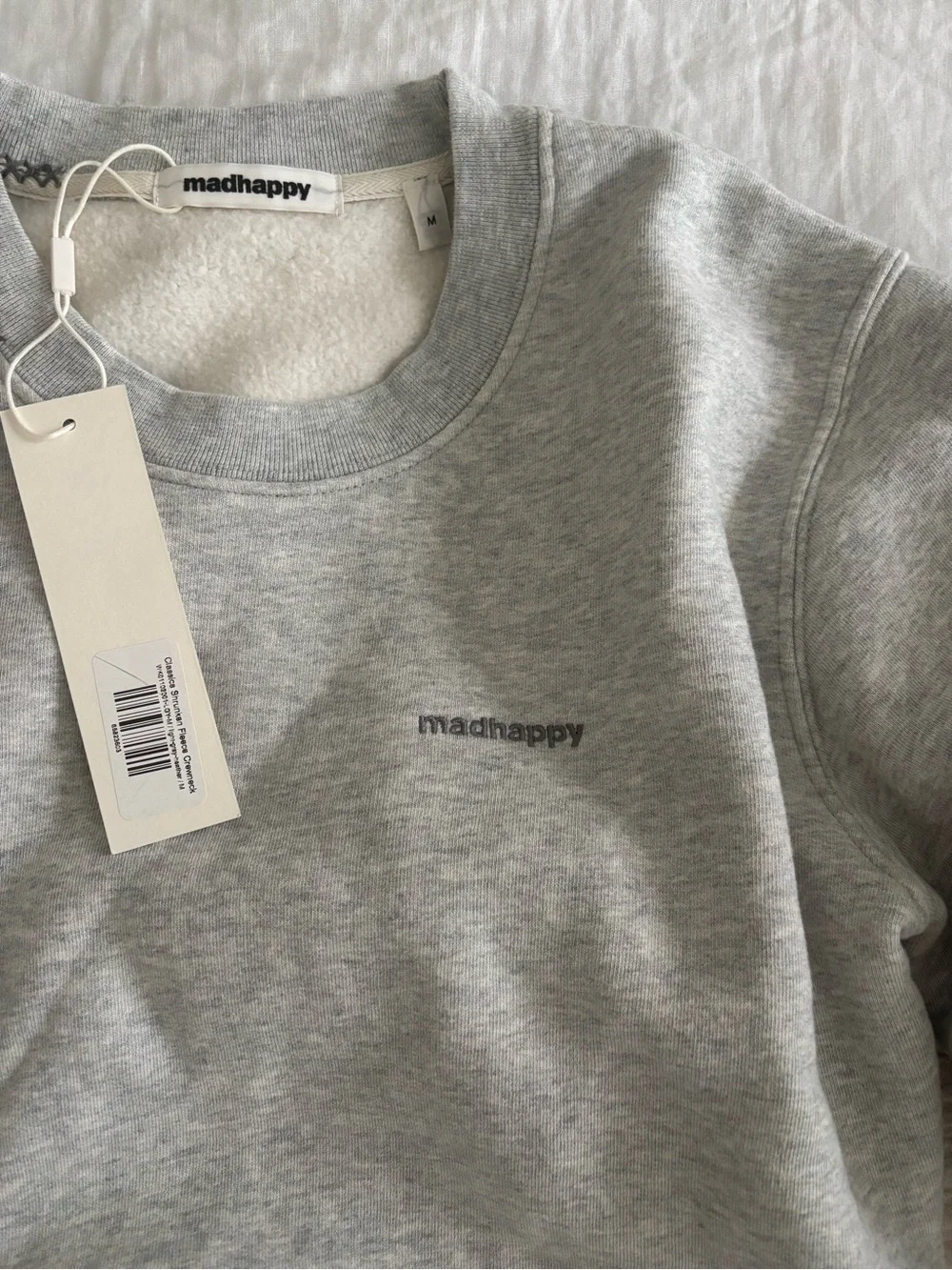 Madhappy Light Grey Logo Crewneck Sweatshirt NWT